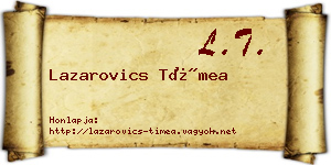 Lazarovics Tímea névjegykártya